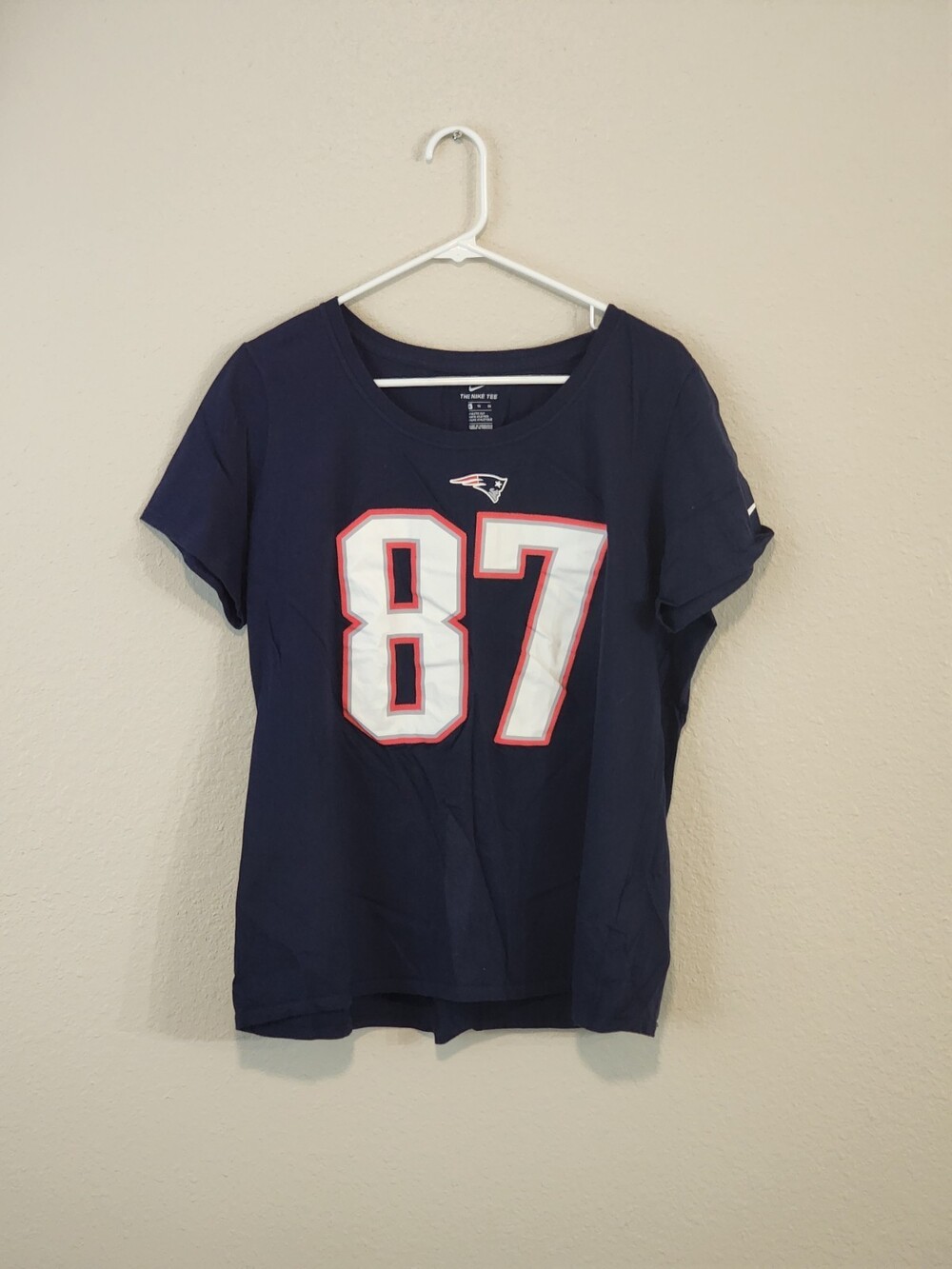Nike Rob Gronkowski #87 New England Patriots Women's XL Navy NFL T-Shirt
